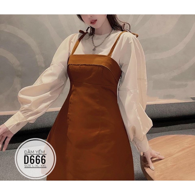Bigsize Đầm yếm D666