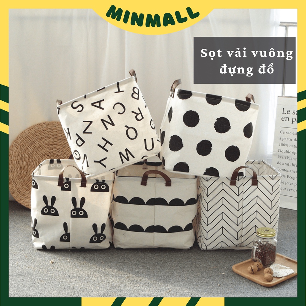 Sọt Vải Vuông Đựng Đồ Đa Năng/ Quần Áo/ Đồ Chơi Gấp Gọn Size Lớn (Vuông)