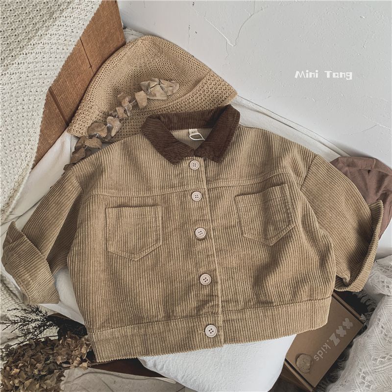 Áo Khoác Polo Dáng Rộng Màu Sắc Tương Phản Thời Trang Xuân Thu Xinh Xắn Cho Bé 3-12 Tuổi