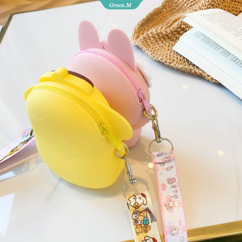 Sanrio Túi Đeo Chéo Đựng Tiền Xu Chất Liệu Silicon Hình Cinnamoroll Keroppi Kuromi Thời Trang