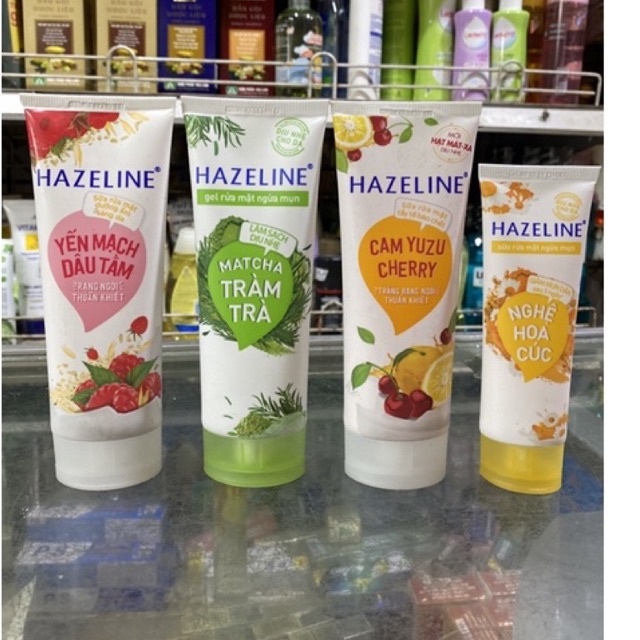 Sữa rửa mặt Hazeline Các Mùi Dạng Tuýp