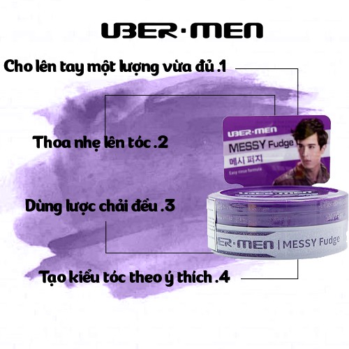 Sáp Vuốt Tóc Ubermen - Messy Fudge (Tạo Nếp Tóc Dựng & Phá Cách) - 70g