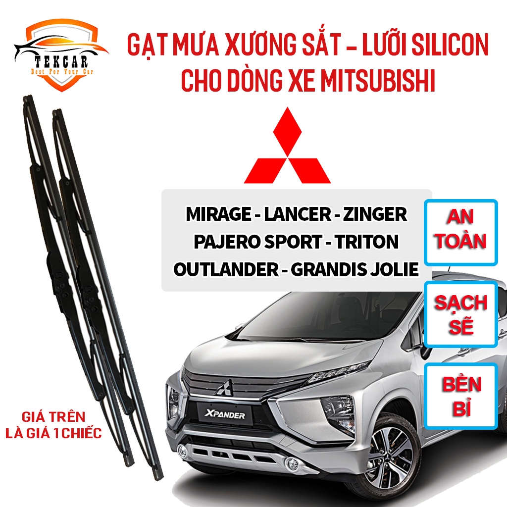 Thanh gạt nước mưa xe Mitsubishi Mirage, Lancer, Zinger, Pajero Sport, Triton, Outlander, Grandis Jolie cần gạt mưa ô tô