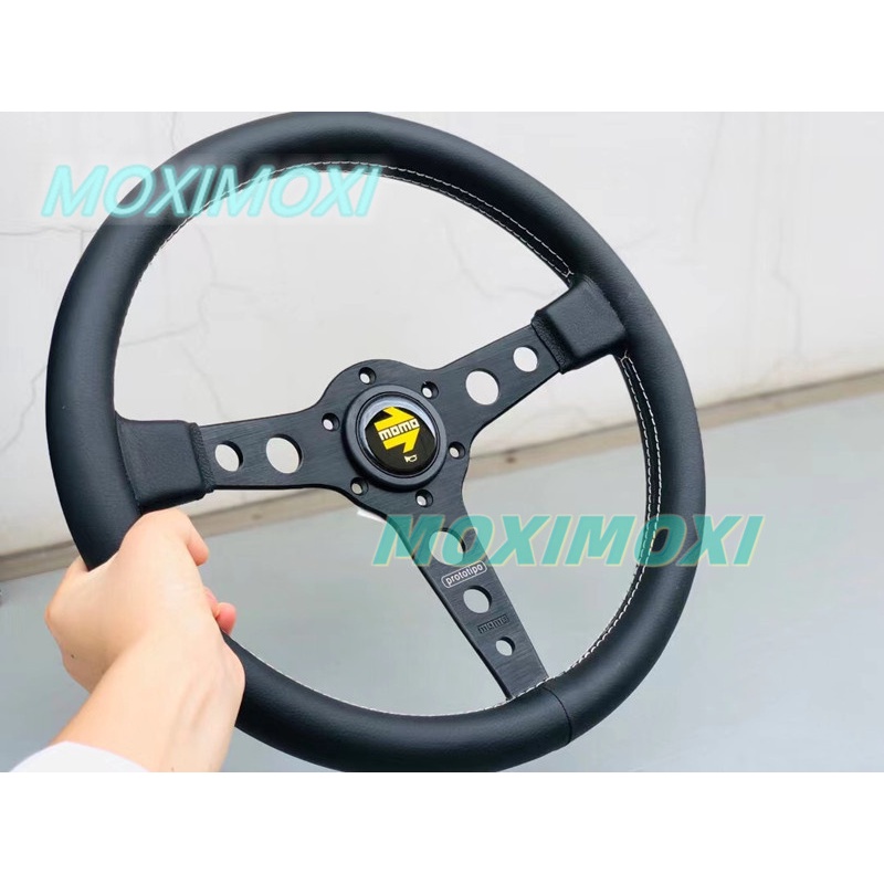 Momo Vô Lăng Da Cao Cấp 14 inch Kèm logo momo