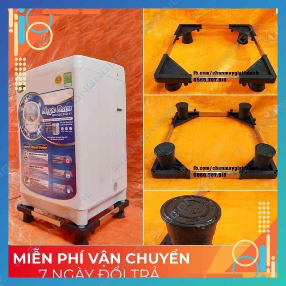 Combo 3 chân kê tủ lạnh máy giặt không rỉ inox