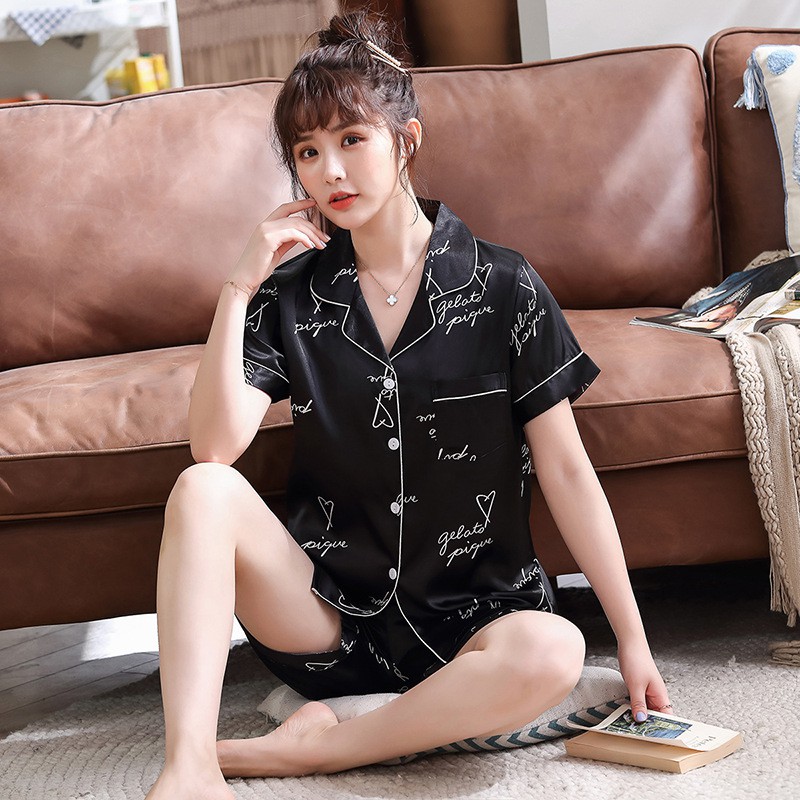 Đồ Bộ Nữ Pijama Tay Cộc Quần Cộc,Bộ Ngủ Lụa Chất Mịn Mát BC15 | BigBuy360 - bigbuy360.vn