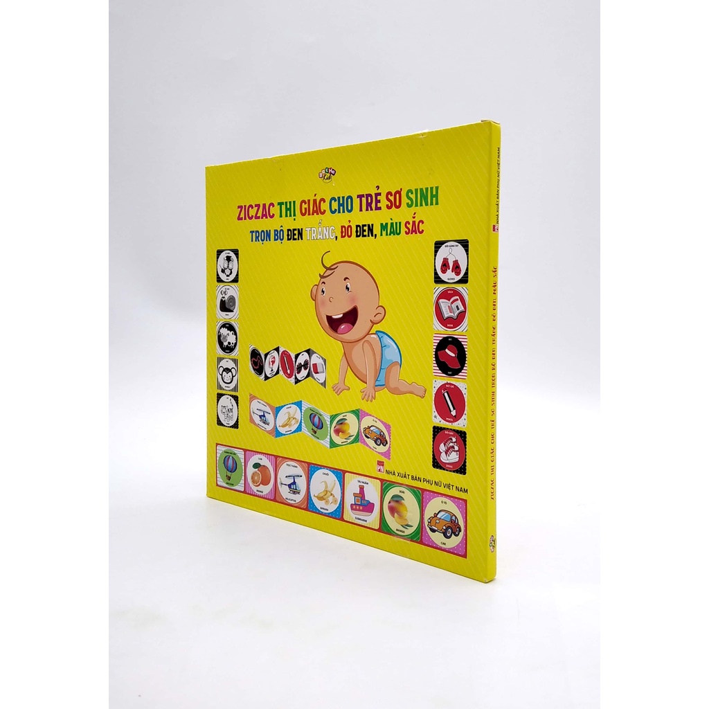 Sách Ziczac Thị Giác Cho Trẻ Sơ Sinh - Trọn Bộ (Đen Trắng - Đỏ Đen - Màu Sắc)