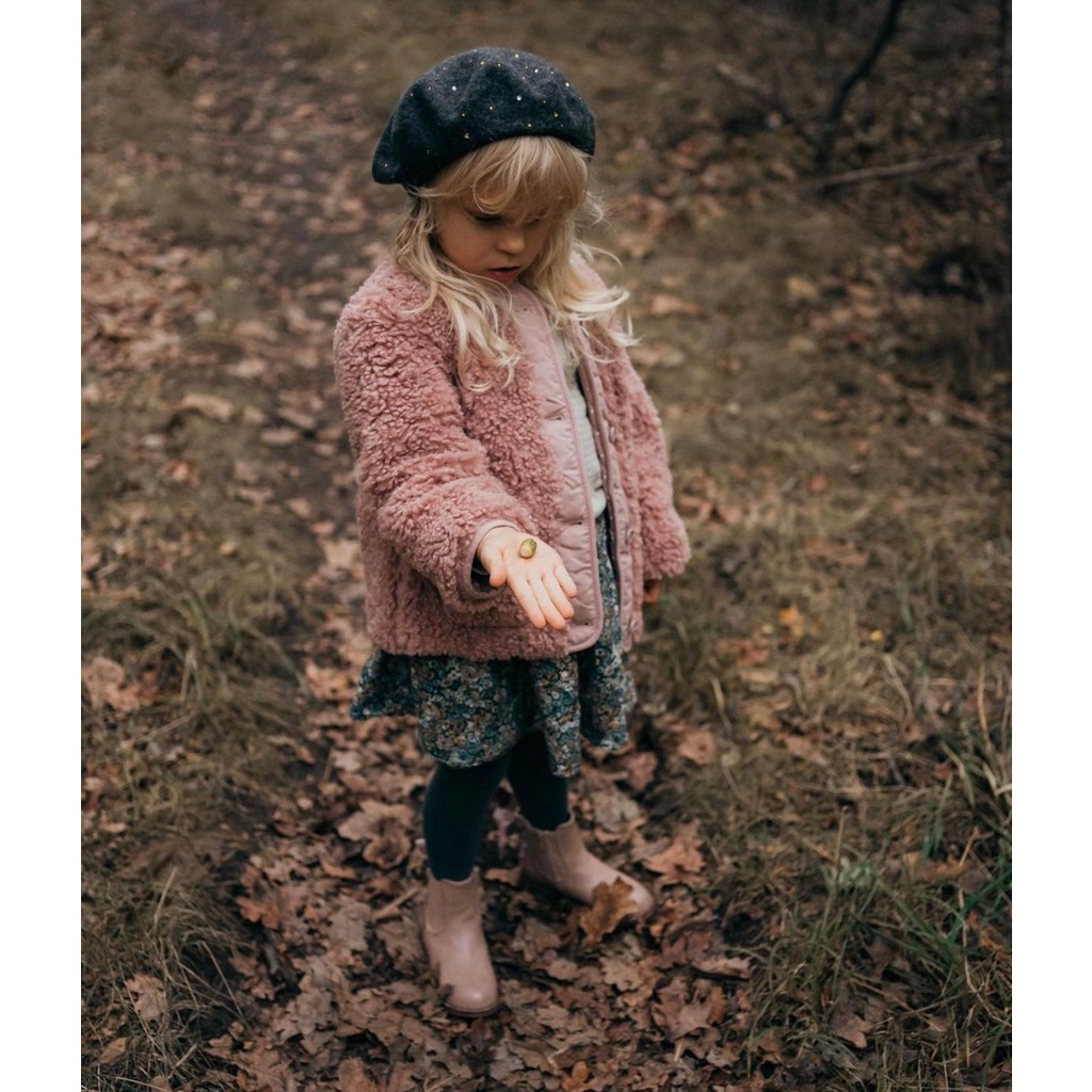 Áo khoác lông zara xuất dư xịn màu hồng cho bé