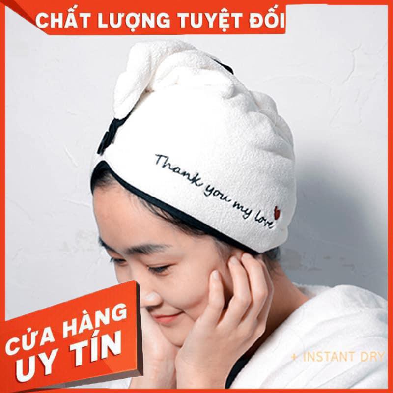 Mũ lau khô tóc, chùm tóc, ủ tóc sau khi gội