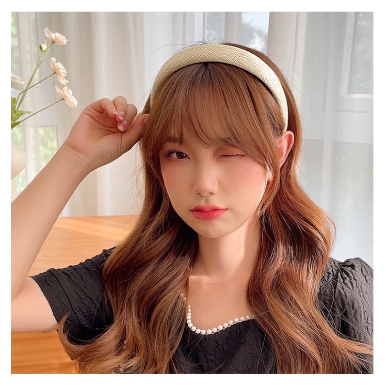 Cài tóc cói - Băng đô cói trơn đơn giản