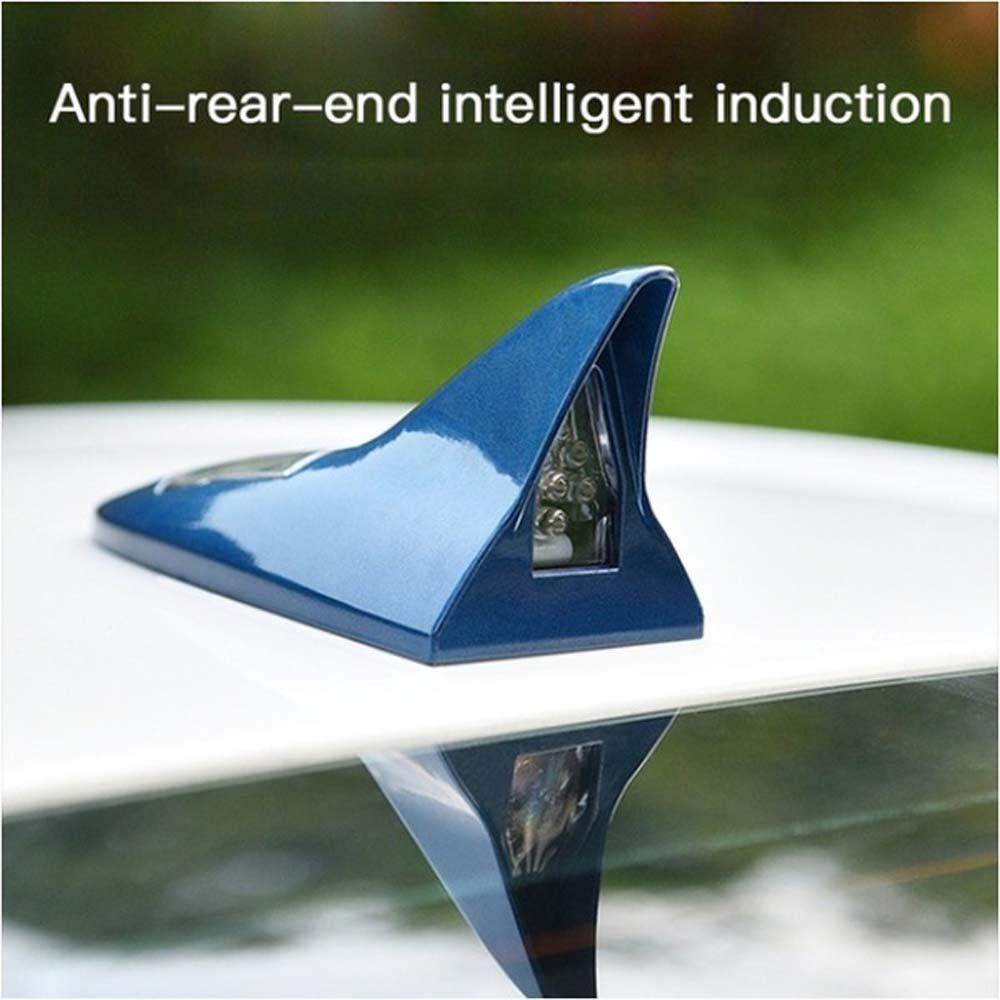 Anten vây cá mập trang trí cho xe ô tô sử dụng năng lượng mặt trời có đèn led nhiều màu tùy chọn chống va chạm