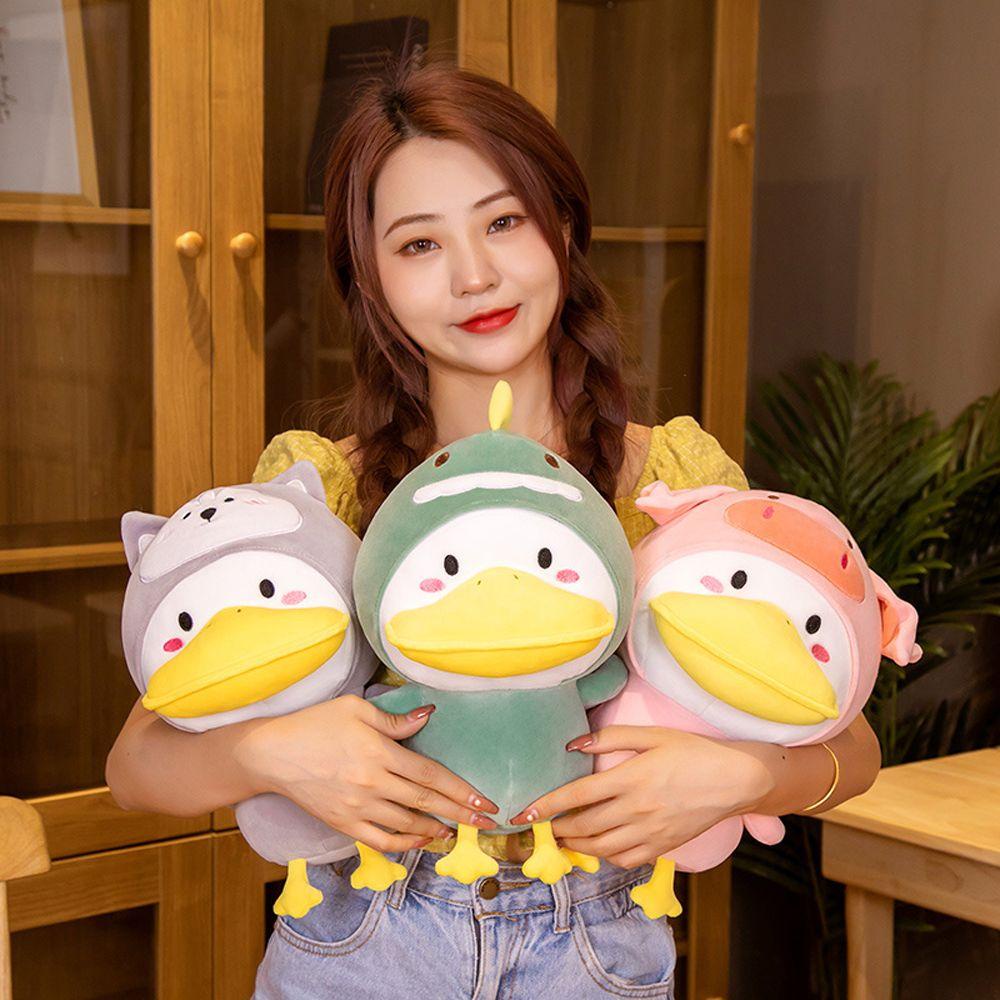 Đồ chơi nhồi bông Hình Vịt / Khủng Long / Ếch Dễ Thương Trang Trí Phòng Bé