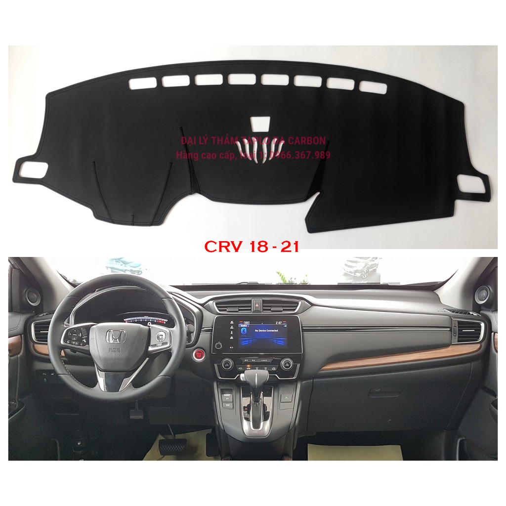 Thảm Taplo da vân Carbon cao cấp xe HONDA CRV