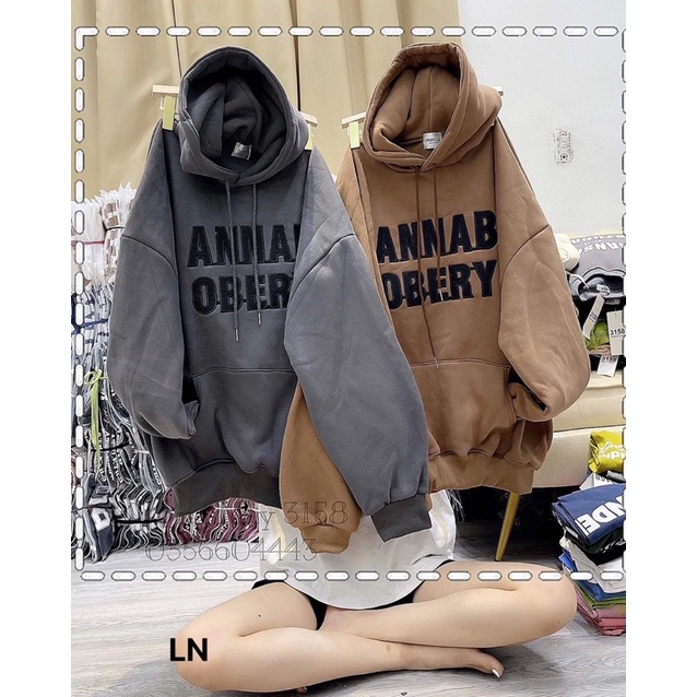 Áo hoodie nỉ cotton ANNAB LN12