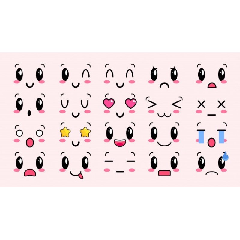 Hình dán cảm xúc 30-60 cái /Sticker biểu tượng cute dễ thương