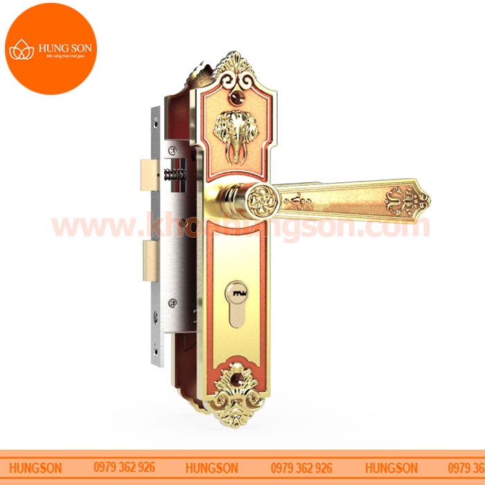 KHÓA TAY NẮM THÔNG PHÒNG ĐỒNG THAU HUY HOÀNG HC 5862