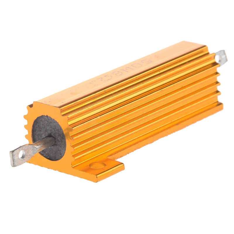 50 Watt 8 Ohm 5 ' Điện trở dây điện bằng nhôm được bọc thép Tông màu vàng