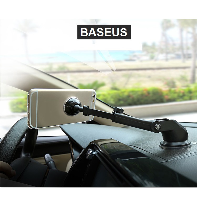 Giá đỡ điện thoại hít nam châm tay đòn dài tiện lợi chính hãng Baseus thiết kế thông minh cho oto | BigBuy360 - bigbuy360.vn