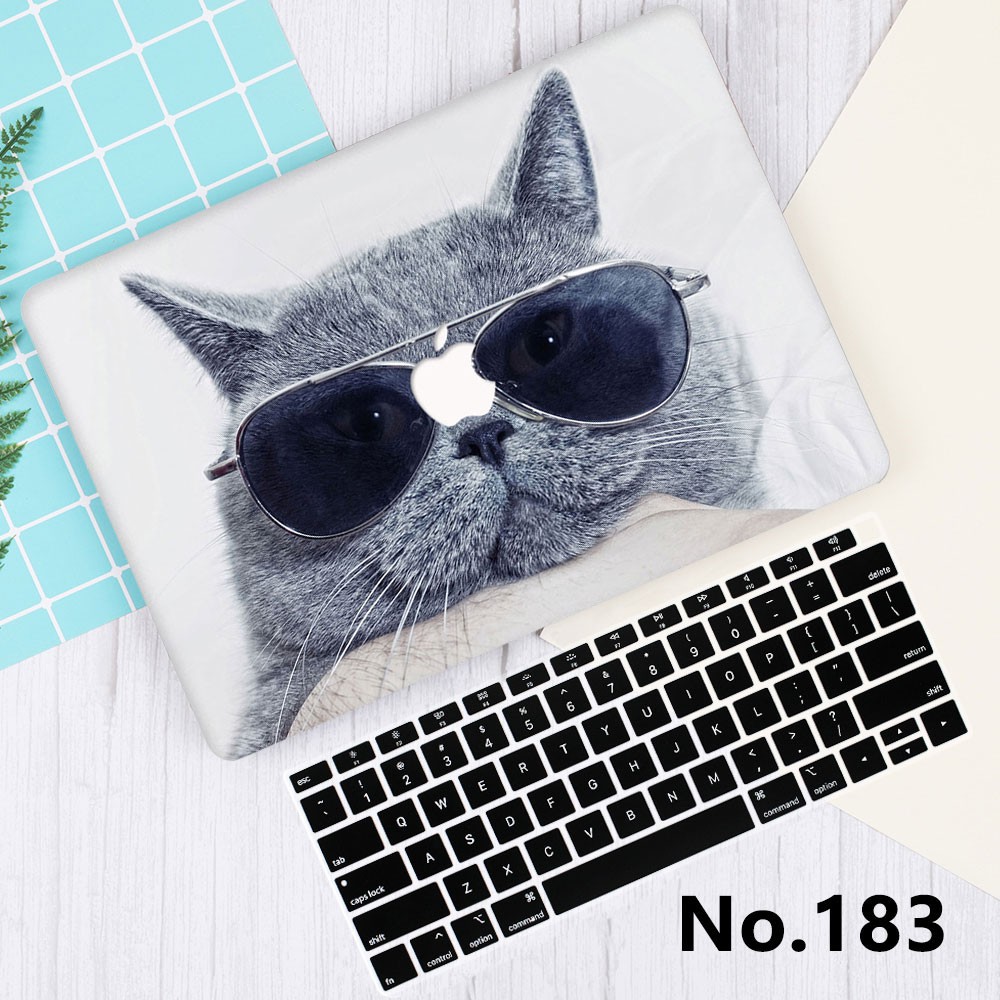 Bao Da Kèm Bàn Phím In Hình Mèo Đáng Yêu Cho Macbook Pro 13 "a2159 2018 Air 13.3" A1932