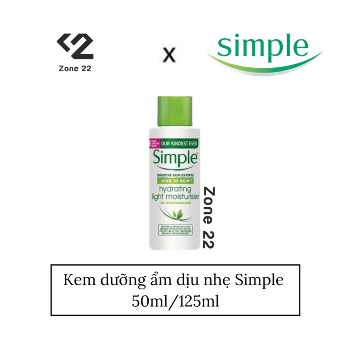 [ZONE22] Kem Dưỡng Ẩm Simple Kind To Skin Hydrating Light Moisturiser