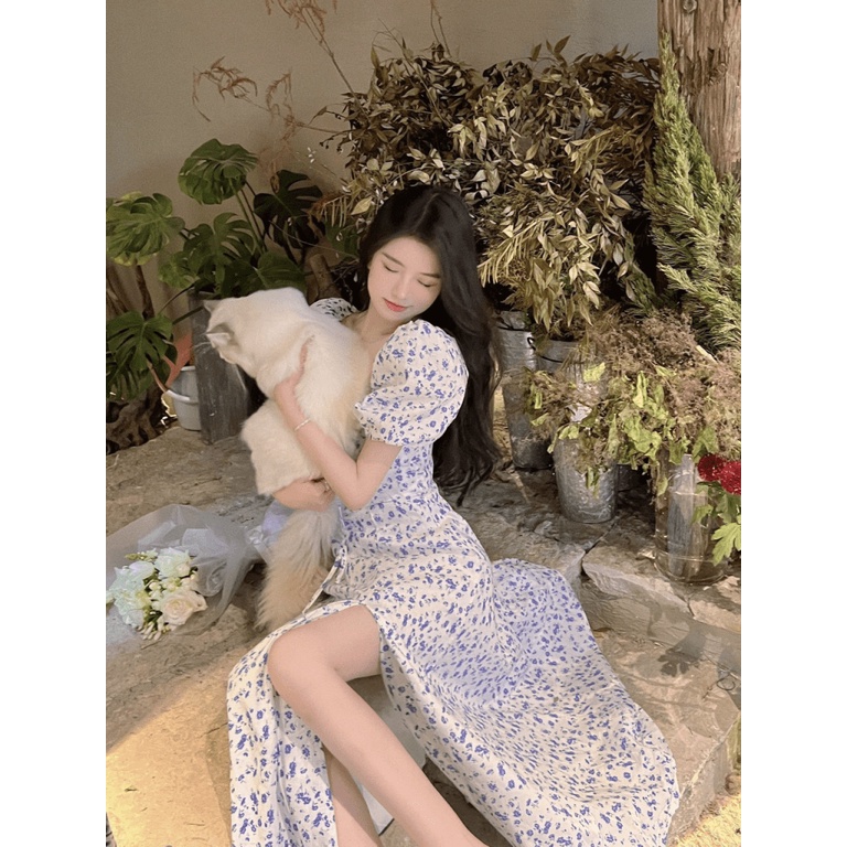 ĐẦM LỤA NỮ XẺ ĐÙI DÁNG DÀI TIỂU THƯ CÔNG CHÚA HÀNG THIẾT KẾ CỰC XINH PU THỜI TRANG HHP 2022