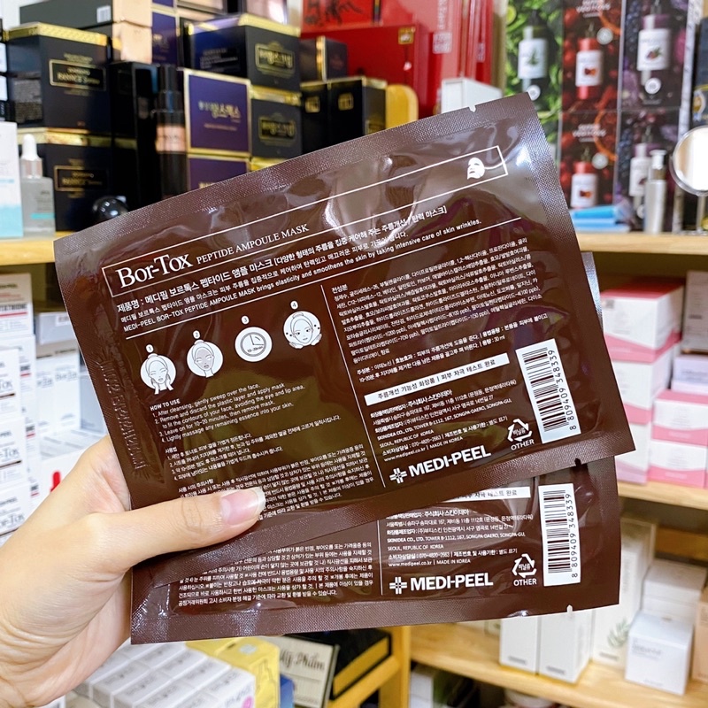 Mặt Nạ Dưỡng Da Medipeel Bortox Peptide Ampoule Mask Chống Lão Hoá Nâng Cơ Hàn Quốc Hộp 10 Nạ