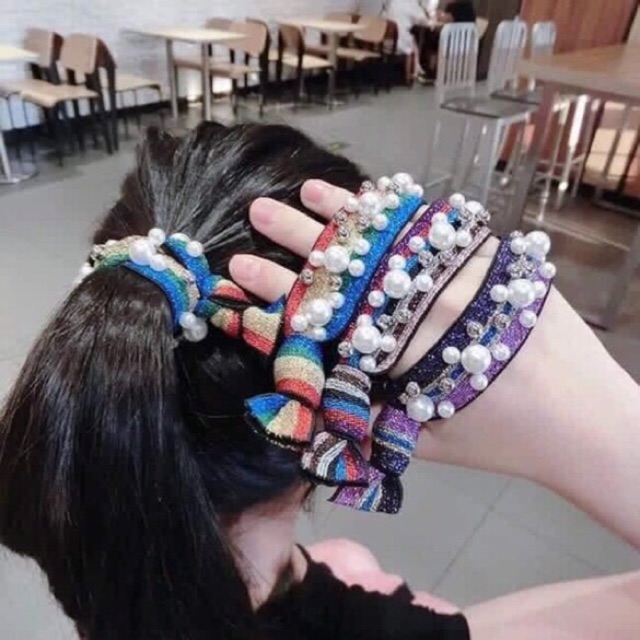 Cột tóc tuban đính hạt