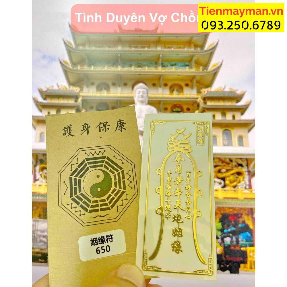 Linh phù TÌNH DUYÊN LỨA ĐÔI, linh phù gắn kết tình duyên bền chặt, khắng khít, miếng dán điện thoại đẹp