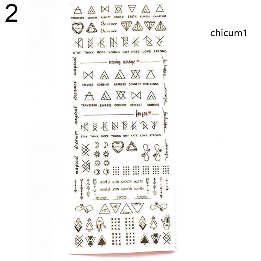 Miếng Dán Trang Trí Móng Tay Nhiều Họa Tiết Độc Đáo