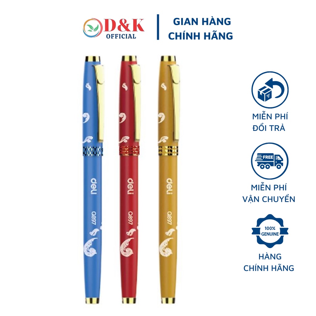 Bút Máy Luyện Chữ Ngòi Lá Tre Deli CQ896/CQ897 Nét Thanh Nét Đậm Nhiều Màu Sắc Dành Cho Học Sinh