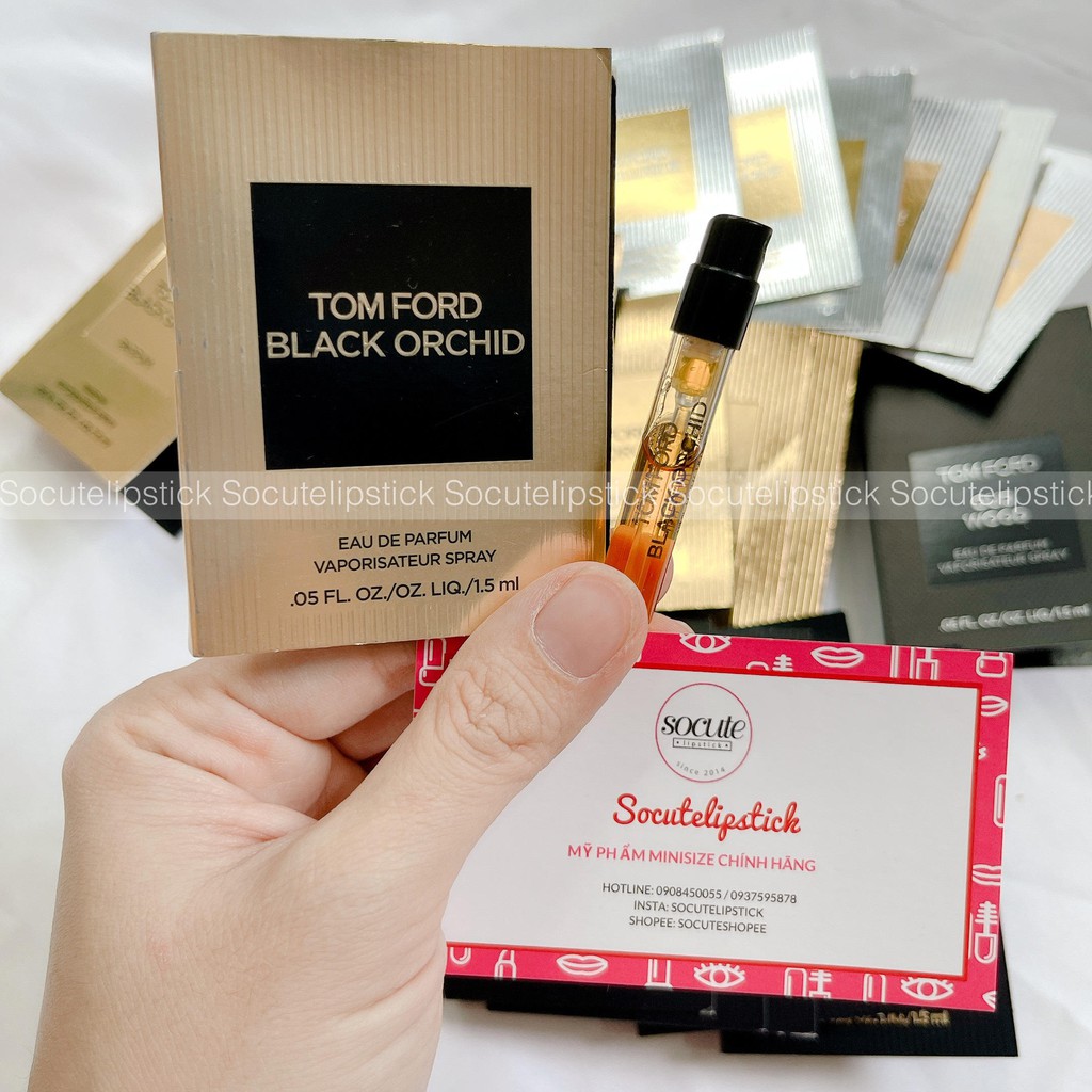 Vial chính hãng nước hoa Tom Ford Black Orchid Parfum, Edp , EDT Oud Wood Metallique , Soleil Blanc