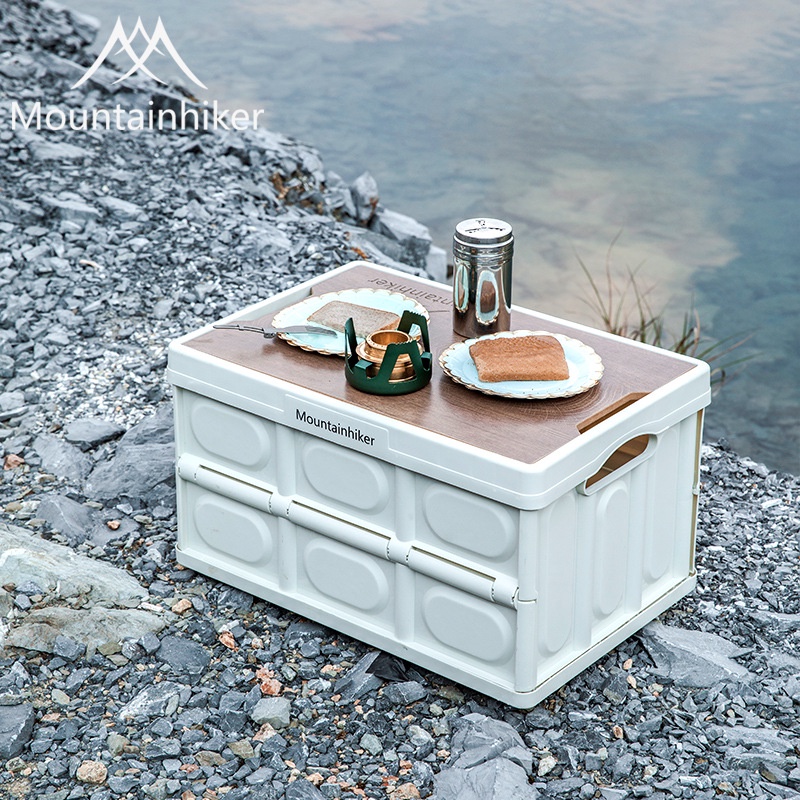 THÙNG ĐỰNG ĐỒ GẤP GỌN ĐA NĂNG NẮP GỖ TIỆN LỢI ĐI DÃ NGOẠI, CẮM TRẠI, PICNIC - THÙNG ĐỰNG ĐỒ Ô TÔ 50L | BigBuy360 - bigbuy360.vn