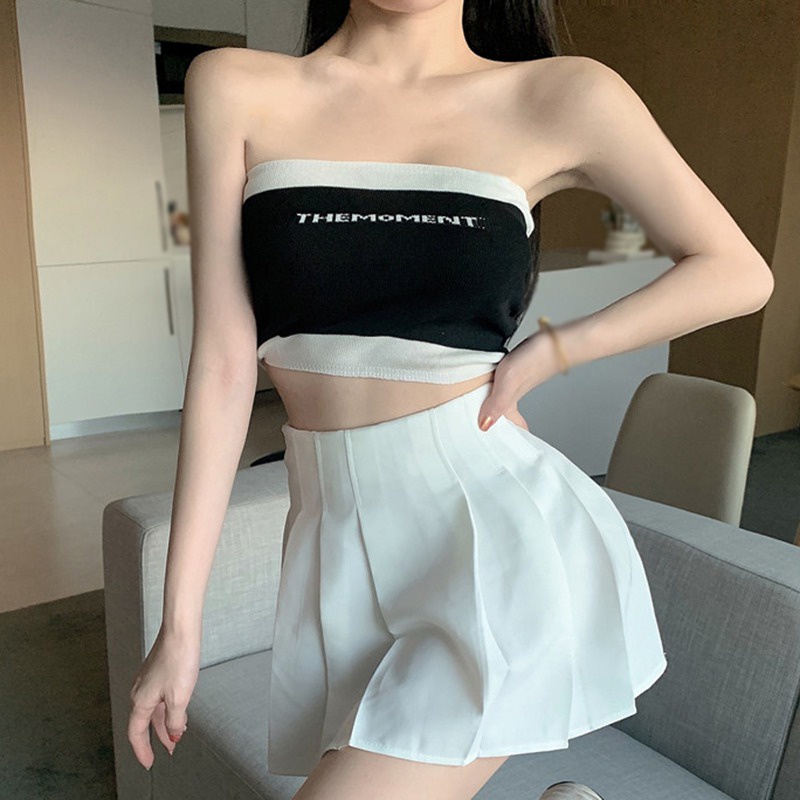 Áo Croptop Sát Nách Dáng Ôm In Chữ Thời Trang Cho Nữ