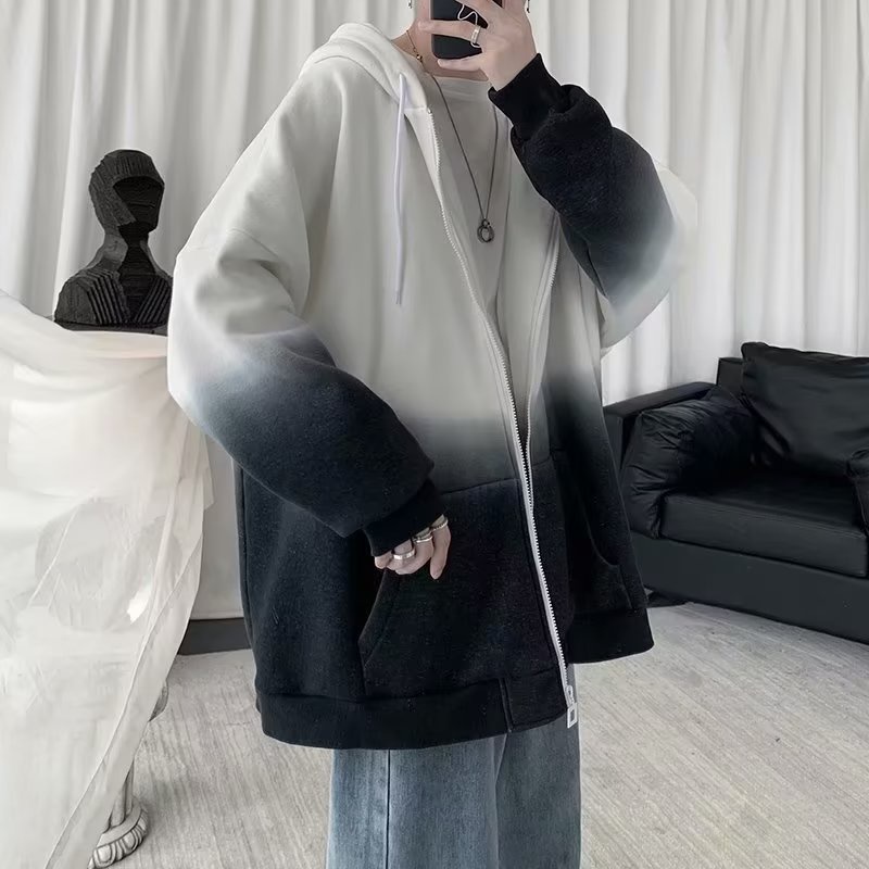 Áo Khoác Hoodie Nam Màu Gradient Thời Trang Hàn Quốc Cá Tính Cho áo khoác bomber áo khoác nam cao cấp áo khoác jacket nữ