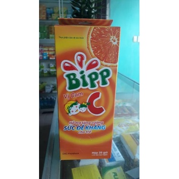 Bipp C hộp 35 gói, giúp tăng sức đề kháng và bổ sung vitamin C