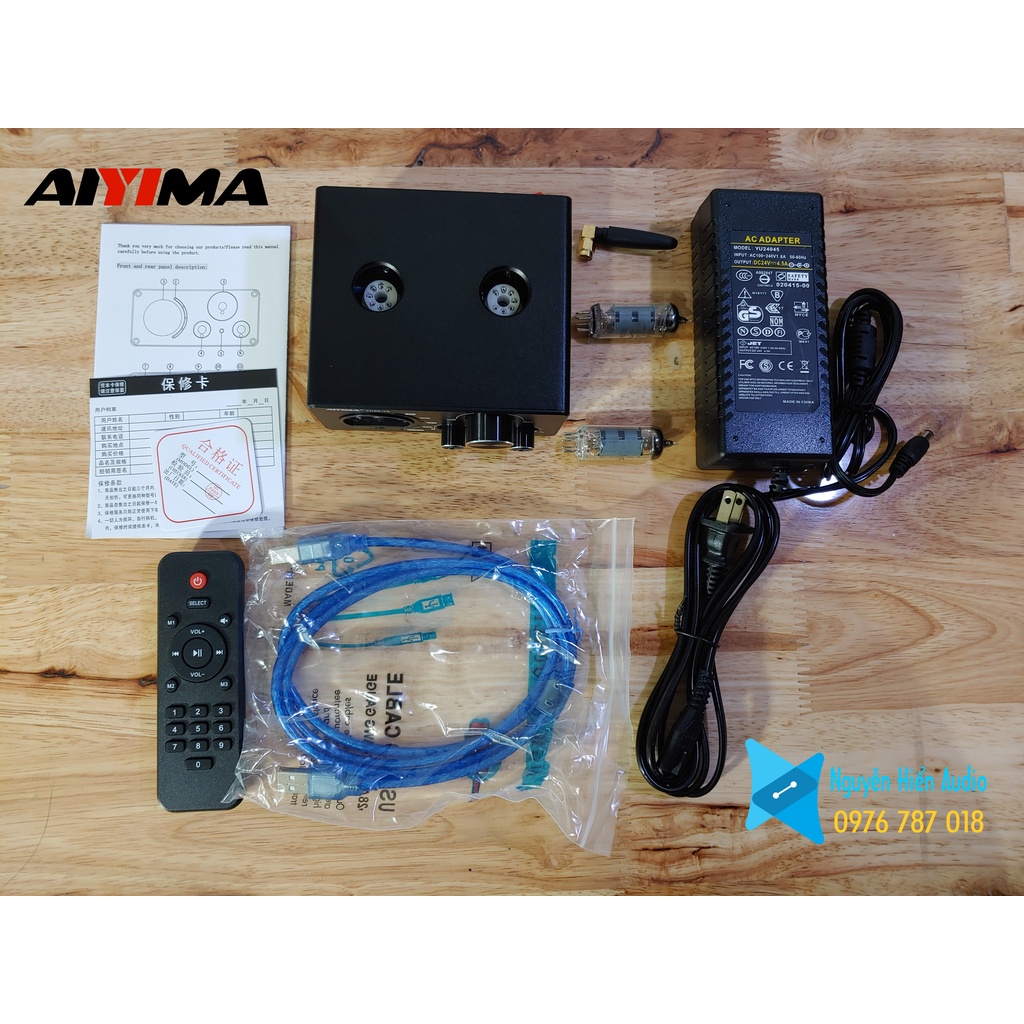 Amply AIYIMA Tube T9 kết hợp giải mã và pre đèn Tặng dây quang choseal 1,5m