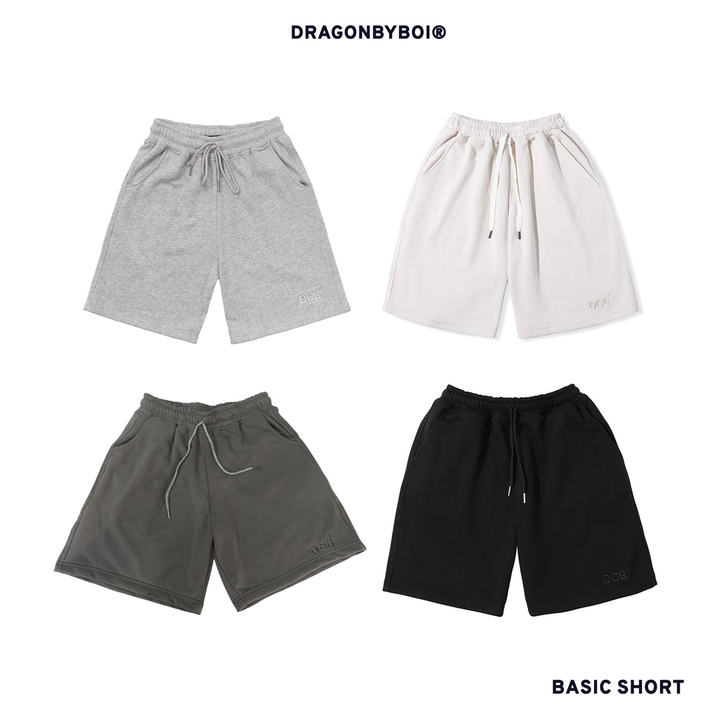 QUẦN SHORT BASIC DRAGONBYBOI - chất nỉ cotton da cá ống rộng, thoải mái thời trang cao cấp | BigBuy360 - bigbuy360.vn