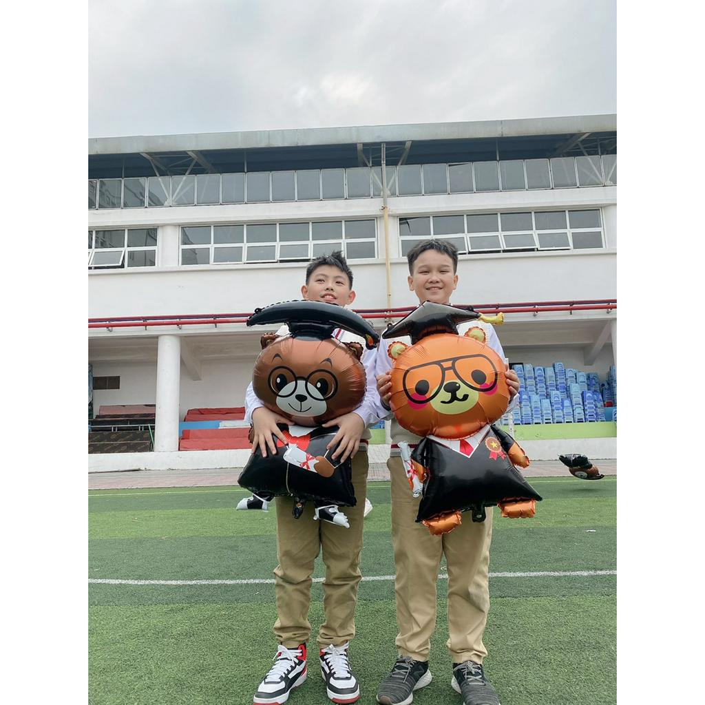 Bóng bay hình gấu tốt nghiệp chụp ảnh kỷ yếu, tốt nghiệp