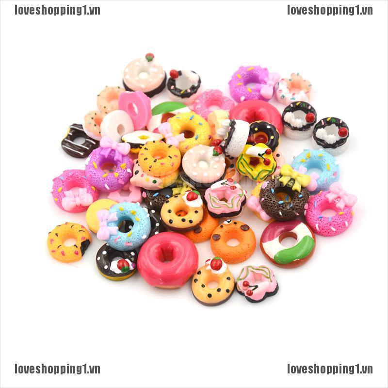 Set 10 Mô Hình Bánh Donut DIY Trang Trí Điện Thoại