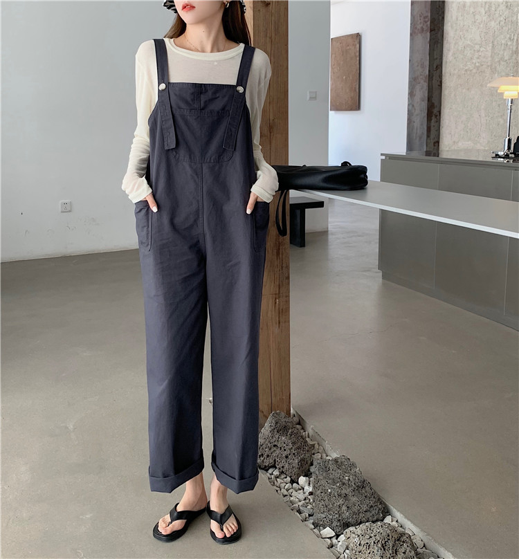 Quần Yếm Ống Rộng Màu Trơn 42727 | BigBuy360 - bigbuy360.vn