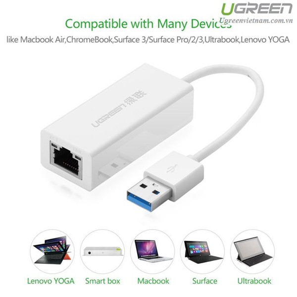 Bộ Chuyển USB 3.0 Sang LAN Ugreen CR111 Chính Hãng