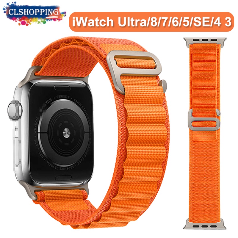 Dây Đeo Nylon Cho Đồng Hồ Thông Minh 49mm 45mm 41mm 44mm 40mm i-watch series 3 5 SE 6 7 8 Ultra