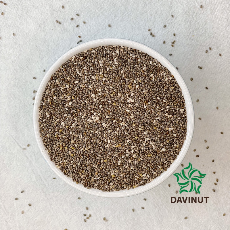 Hạt chia 1kg Davinut đen, date mới 2023, hạt chia giảm cân