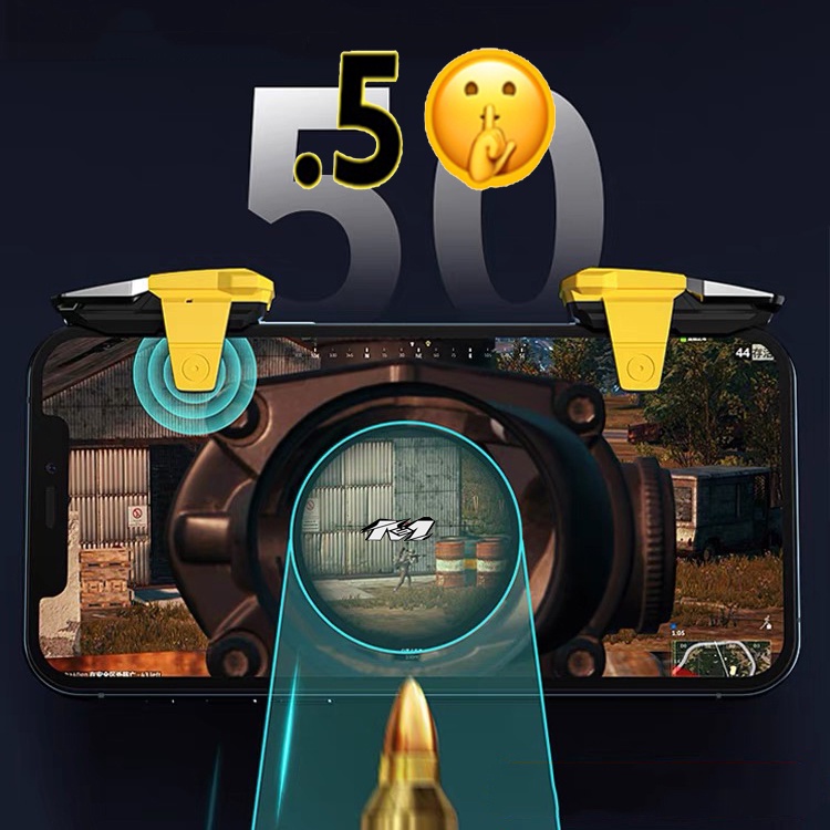 Nút auto tap click 50 nhịp 1 giây FX7 tia chớp tay chơi game Pubg,FF,., thế hệ mới tặng kèm 4 bao tay siêu nhạy gaming