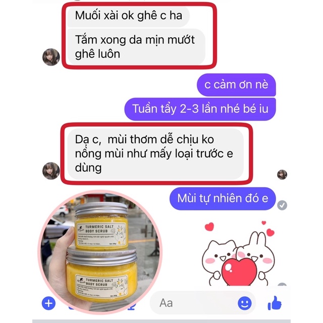 Muối Nghệ Mật Ong Tẩy Tế Bào Chết Handmade