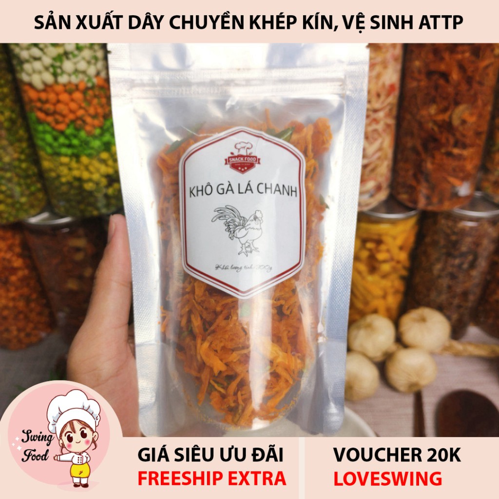 100gr Khô gà lá chanh Loại 1 💖 FREESHIP 💖 Khô gà lá chanh đặc sản chuẩn vị thịt thật thơm ngon chất lượng thượng hạng | BigBuy360 - bigbuy360.vn