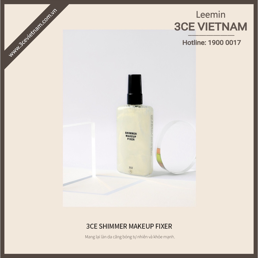 Xịt cố định trang điểm 3CE SHIMMER MAKEUP FIXER - 3CE VietNam Leemin | BigBuy360 - bigbuy360.vn