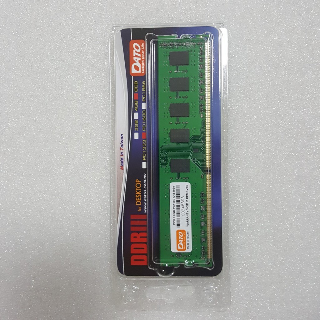 Ram máy tính PC DDR3 8GB 1600 Dato - Hàng Chính Hãng