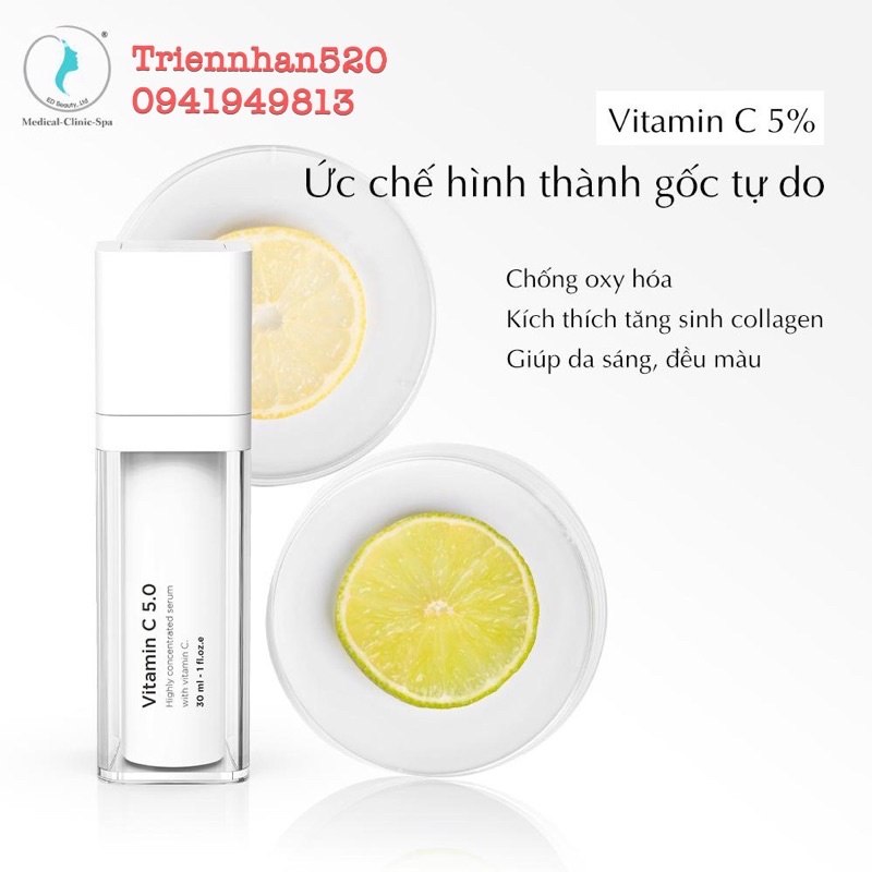 Fusion Mesotherapy Kem dưỡng chống lão hóa, sáng da mờ nám Fusion Vitamin C 5.0