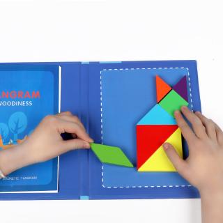 ĐỒ CHƠI XẾP HÌNH GỖ TƯ DUY TANGRAM 7 MẢNH ĐỒ CHƠI GỖ THÔNG MINH